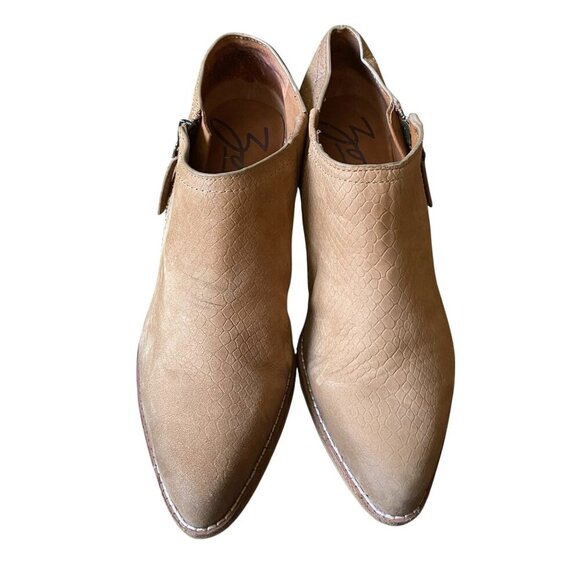 Zodiac Margot Tan Ankle Bootie Western Pointed Brown Leather Women's 9.5 - Picture 6 of 8